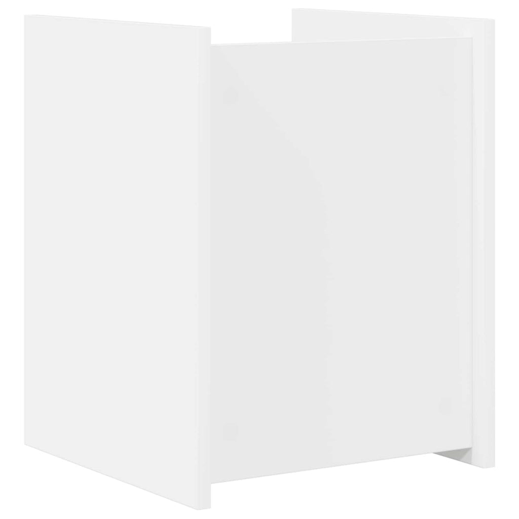 vidaXL Regał na gazety Biały 35 x 35 x 45 cm Materiał drewnopochodny