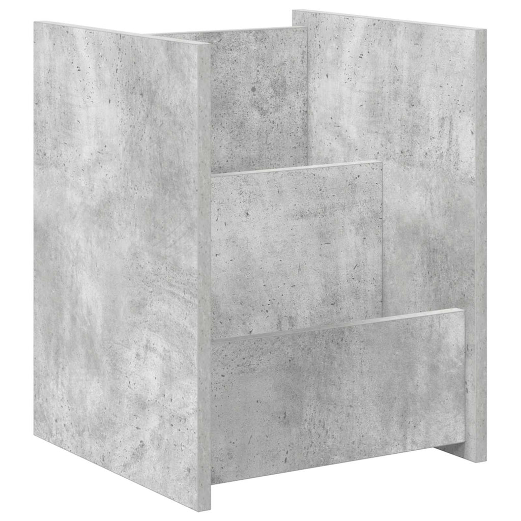 vidaXL Regał na gazety z półką Szary beton 35 x 35 x 45 cm