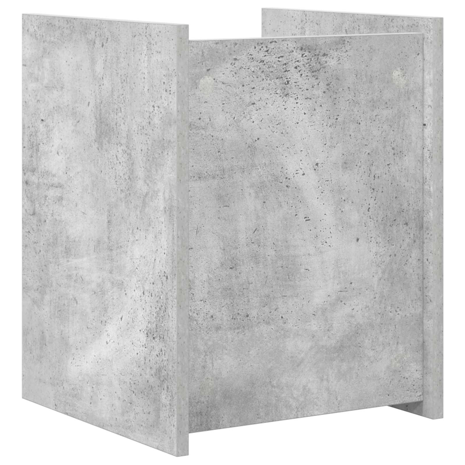 vidaXL Regał na gazety z półką Szary beton 35 x 35 x 45 cm