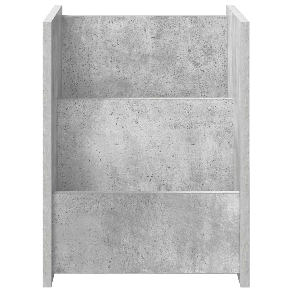 vidaXL Regał na gazety z półką Szary beton 35 x 35 x 45 cm