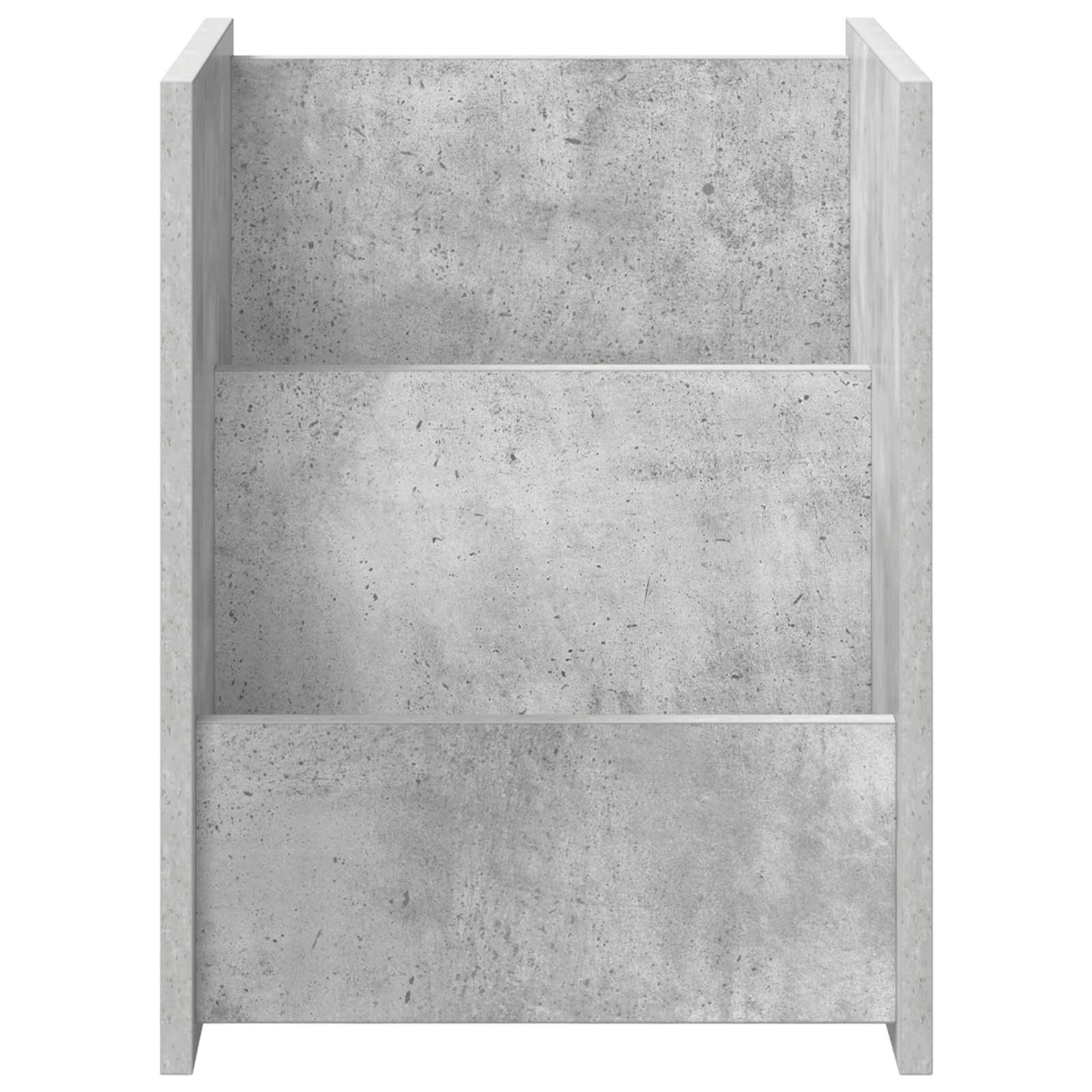 vidaXL Regał na gazety z półką Szary beton 35 x 35 x 45 cm