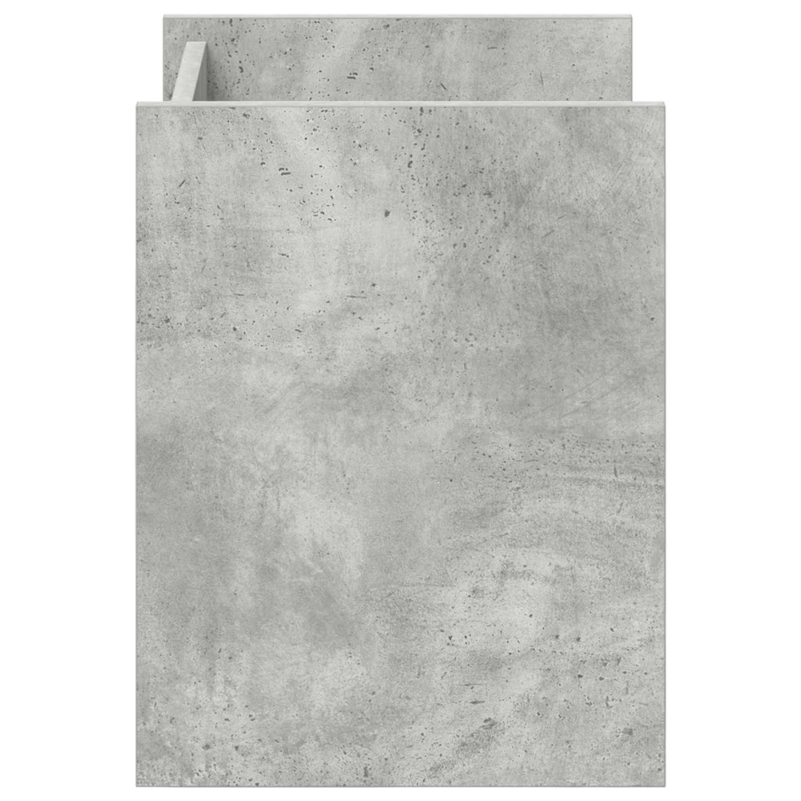 vidaXL Regał na gazety z półką Szary beton 35 x 35 x 45 cm