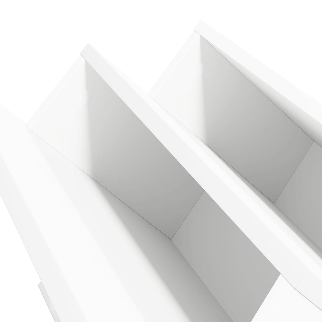 vidaXL Regał na gazety Biały 53 x 40 x 28,5 cm Materiał drewnopochodny