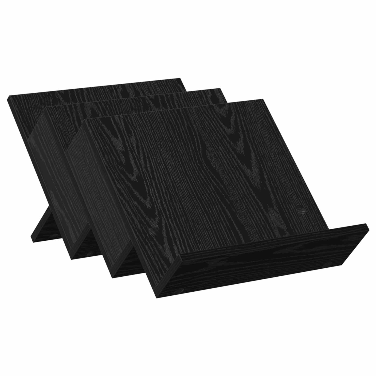 vidaXL Regał na gazety z półką Czarny Dąb 53 x 40 x 28,5 cm