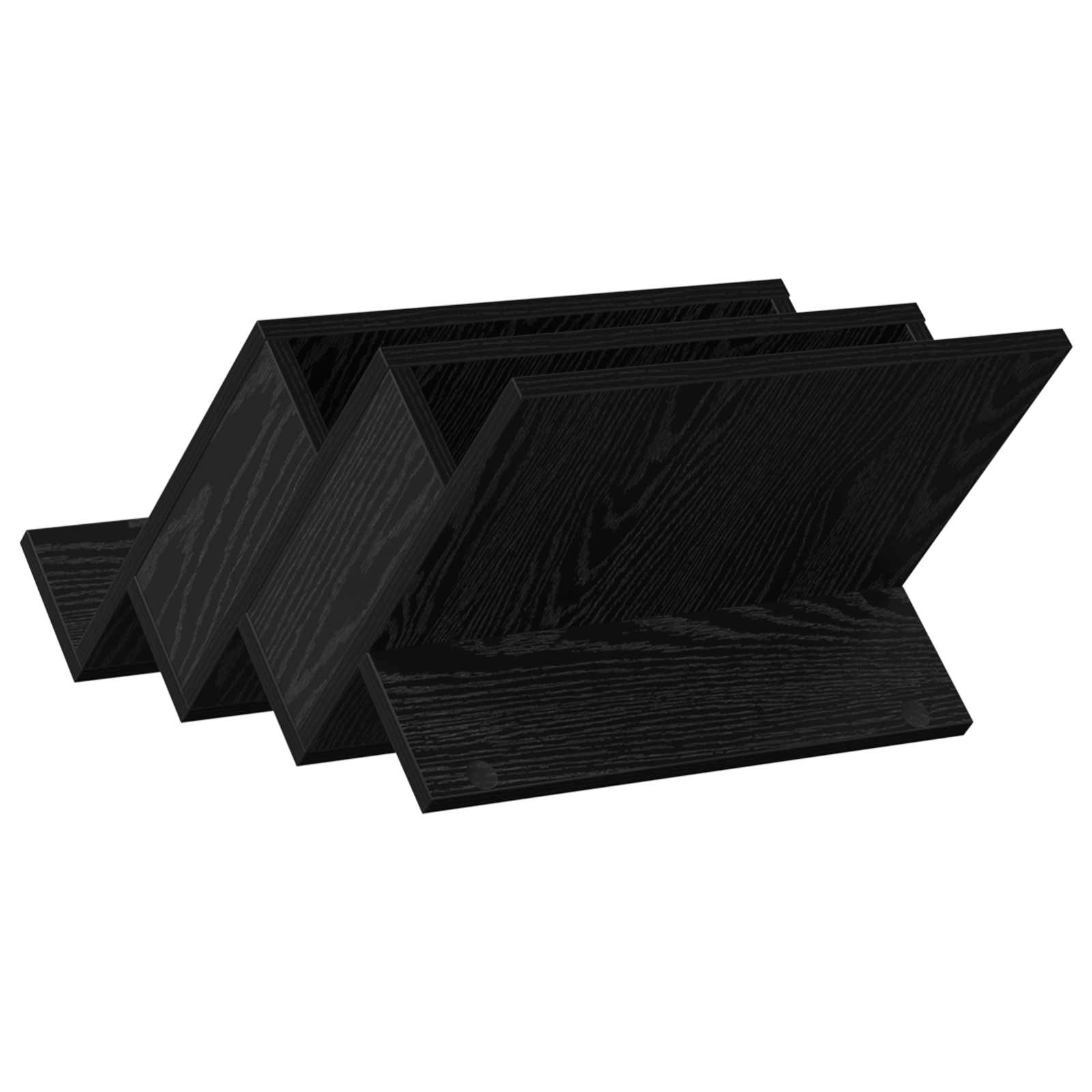 vidaXL Regał na gazety z półką Czarny Dąb 53 x 40 x 28,5 cm