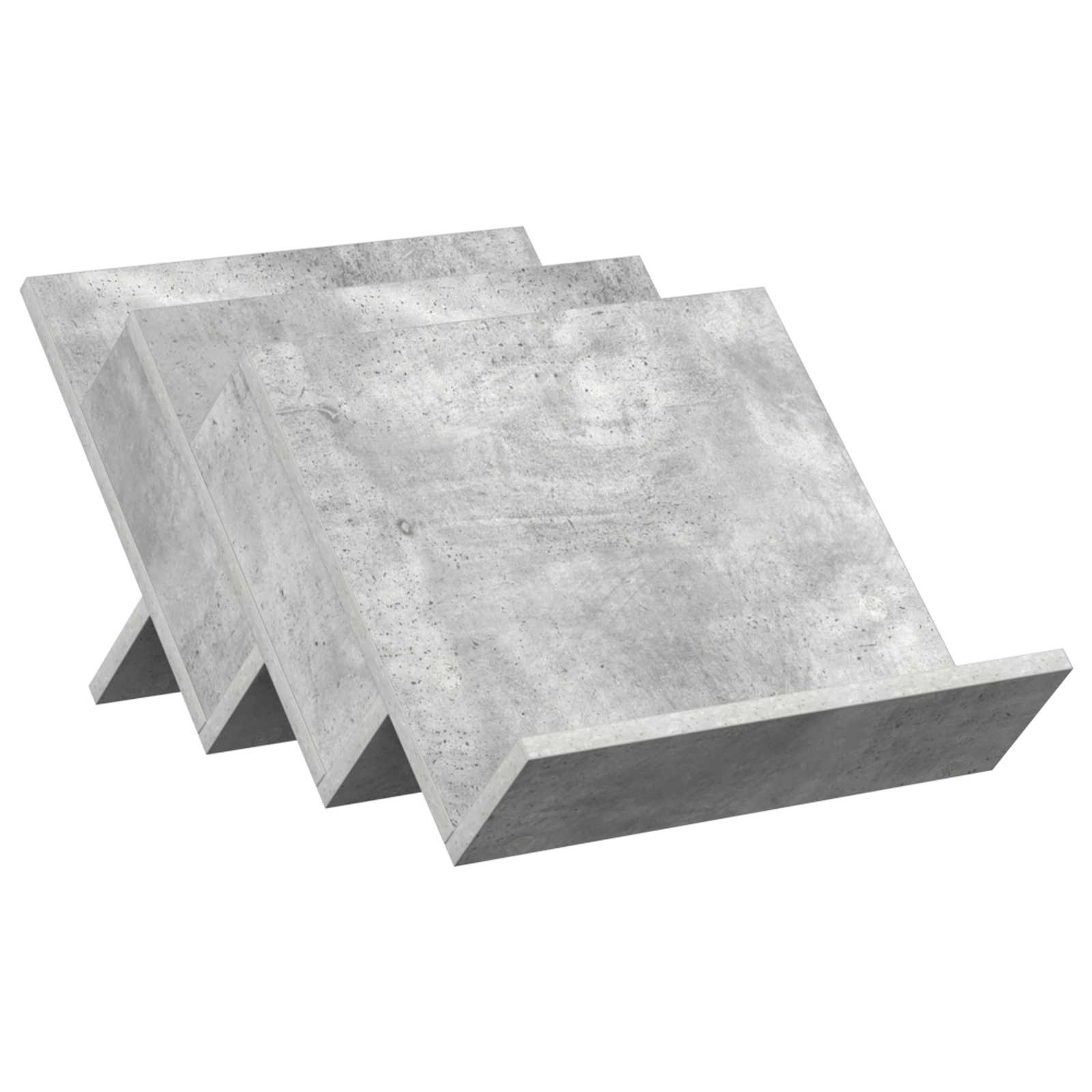 vidaXL Regał na gazety z półką Szary beton 53 x 40 x 28,5 cm