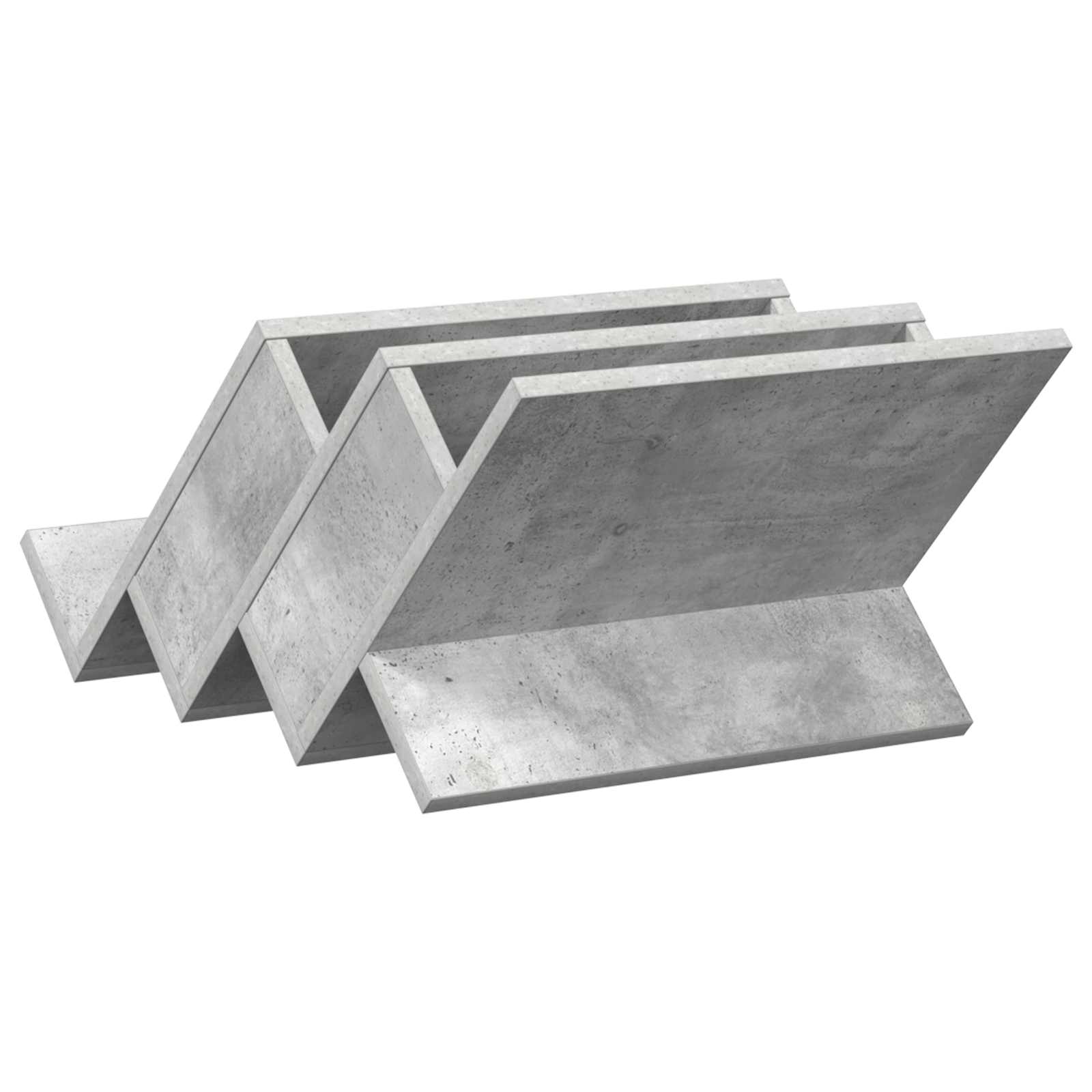 vidaXL Regał na gazety z półką Szary beton 53 x 40 x 28,5 cm
