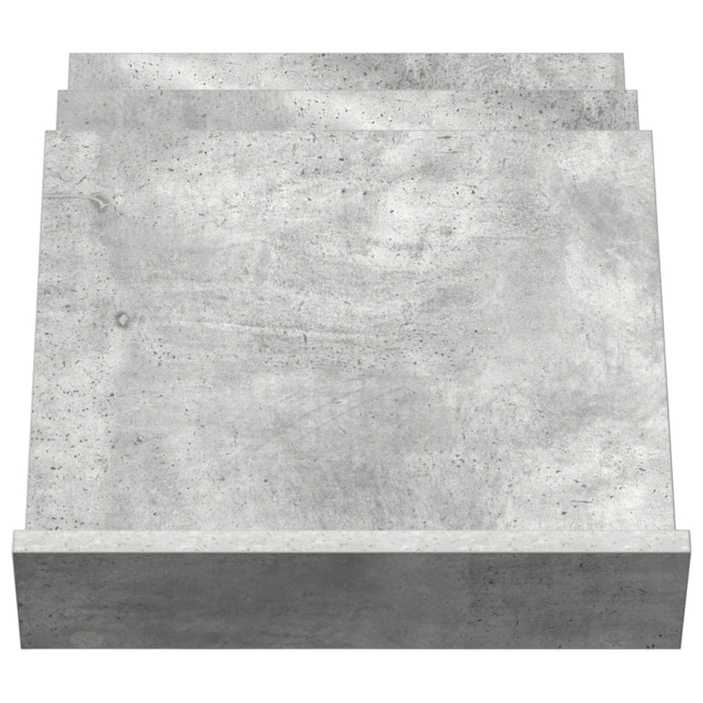 vidaXL Regał na gazety z półką Szary beton 53 x 40 x 28,5 cm