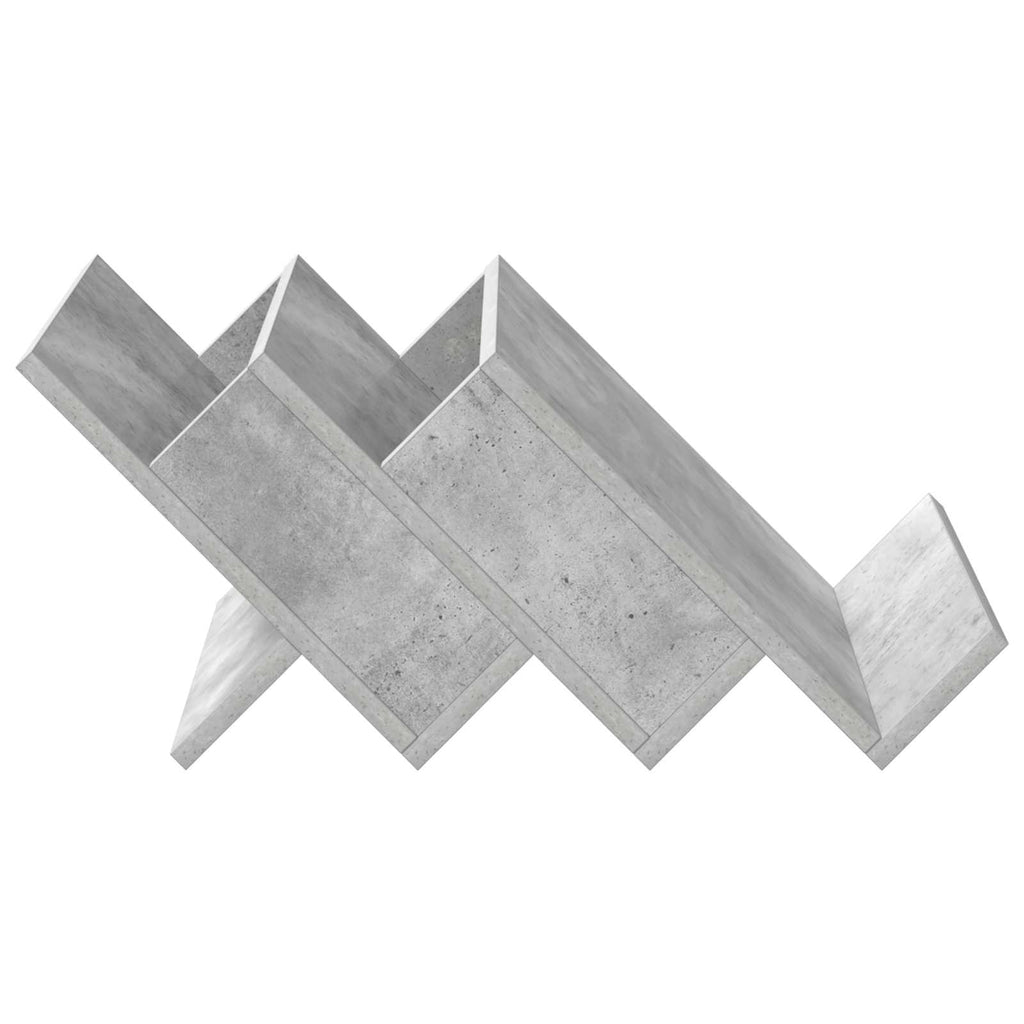 vidaXL Regał na gazety z półką Szary beton 53 x 40 x 28,5 cm