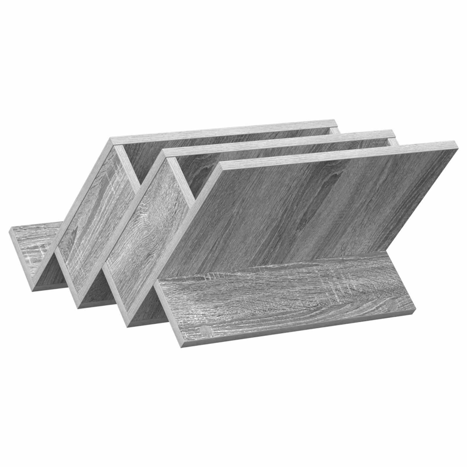 vidaXL Regał na gazety z półką Szary Sonoma 53 x 40 x 28,5 cm