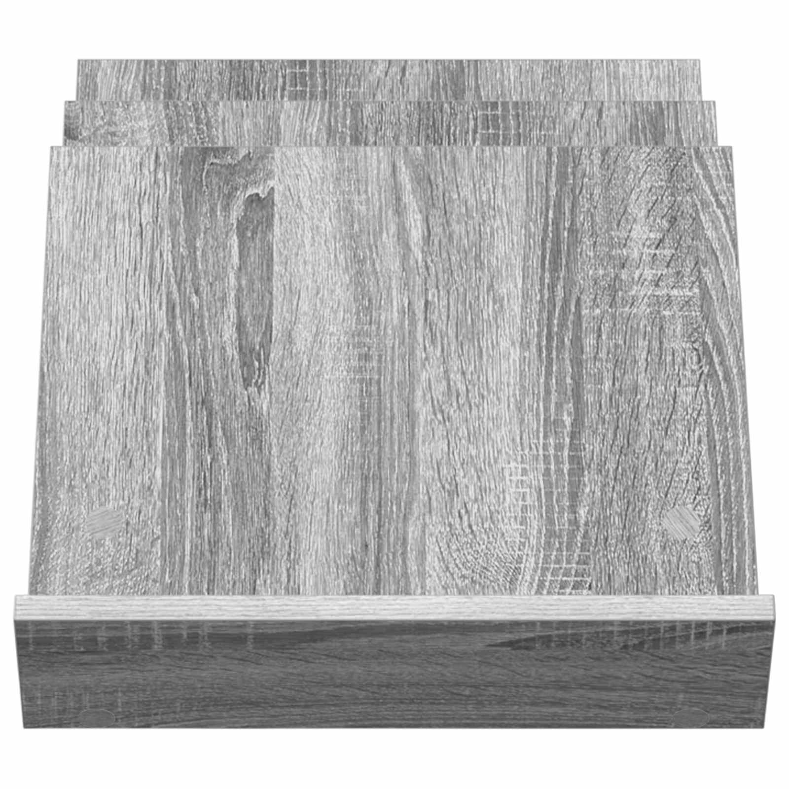 vidaXL Regał na gazety z półką Szary Sonoma 53 x 40 x 28,5 cm