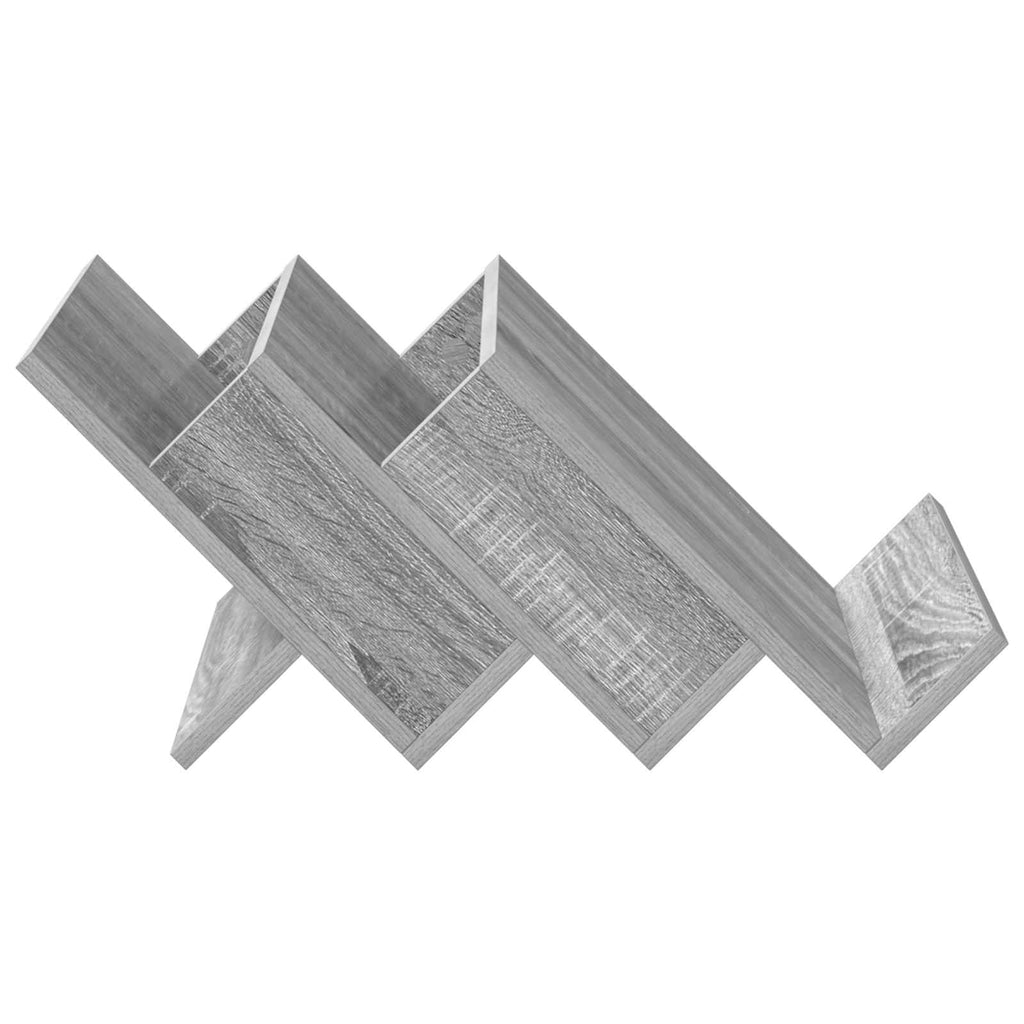 vidaXL Regał na gazety z półką Szary Sonoma 53 x 40 x 28,5 cm
