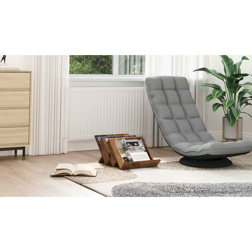 vidaXL Regał na gazety z półką Stare drewno 53 x 40 x 28,5 cm