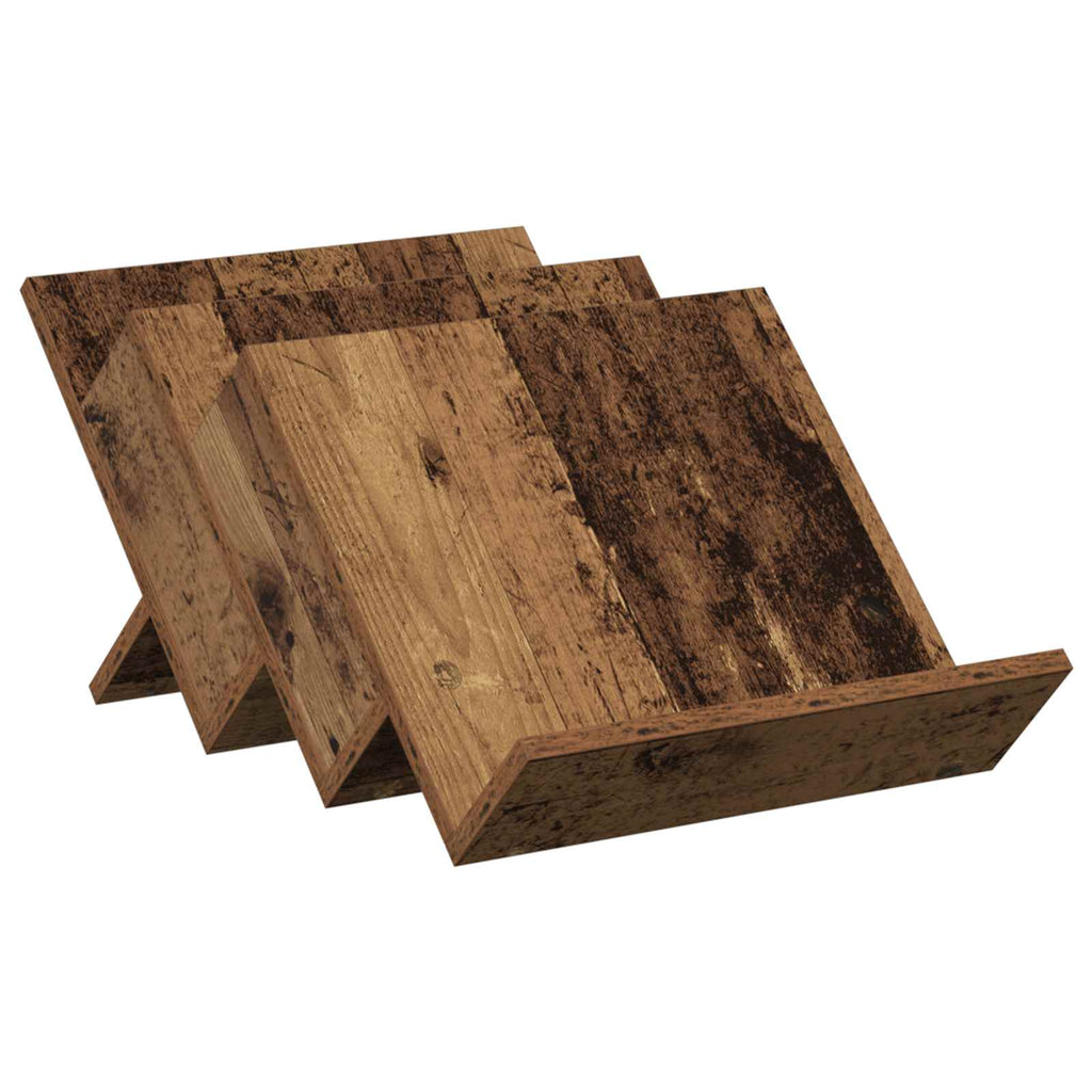 vidaXL Regał na gazety z półką Stare drewno 53 x 40 x 28,5 cm