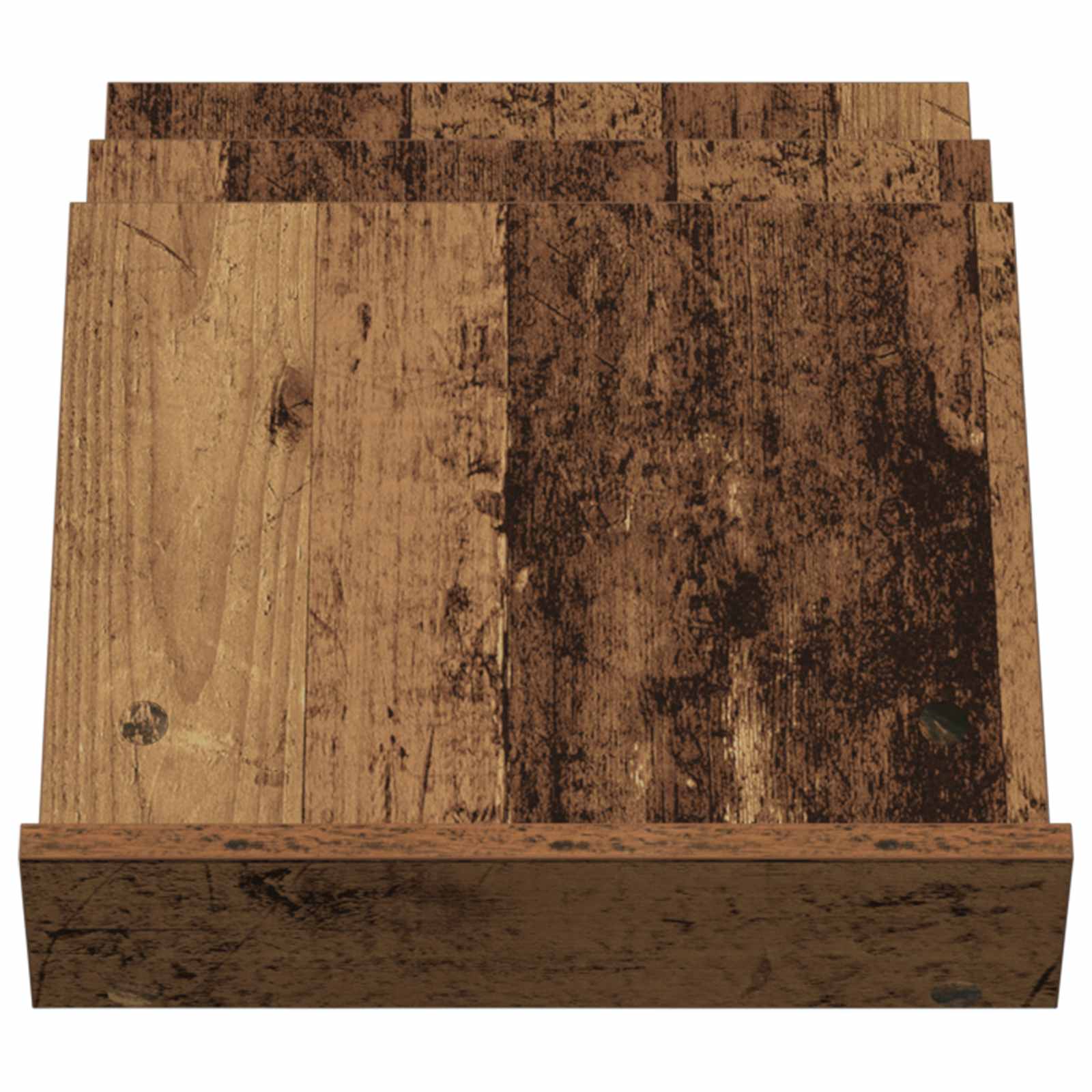 vidaXL Regał na gazety z półką Stare drewno 53 x 40 x 28,5 cm