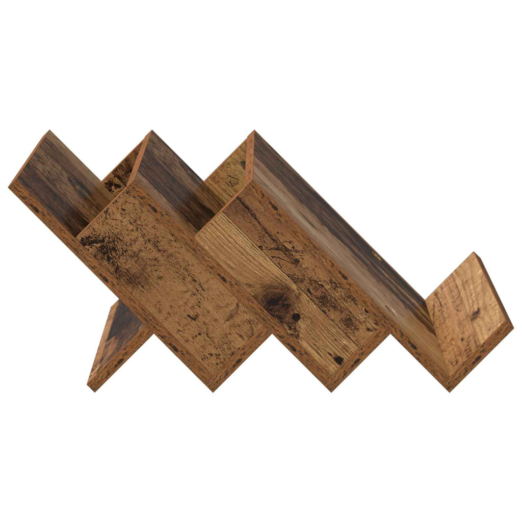 vidaXL Regał na gazety z półką Stare drewno 53 x 40 x 28,5 cm