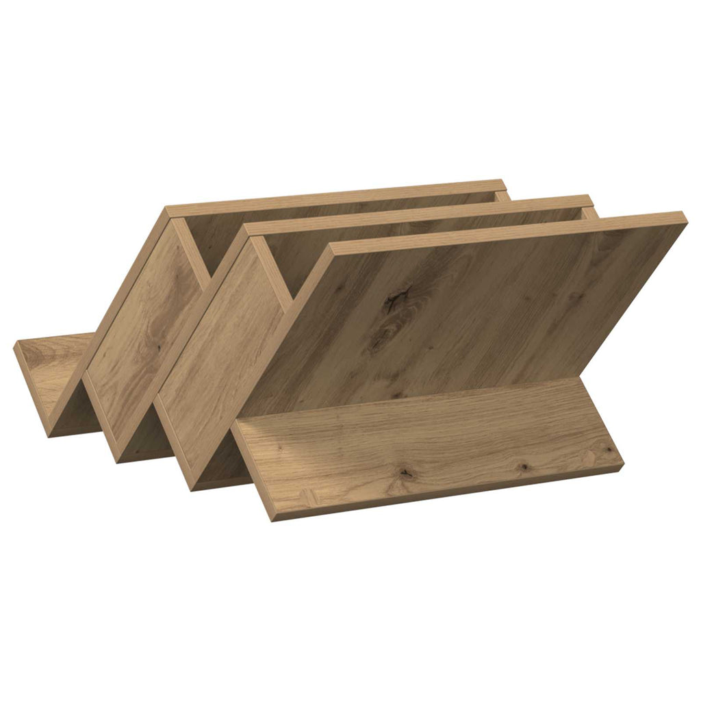 vidaXL Regał na gazety z półką Dąb rzemieślniczy 53 x 40 x 28,5 cm