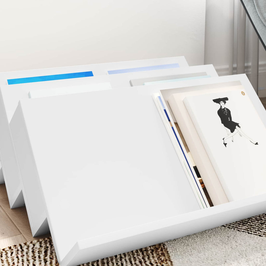 vidaXL Regał na gazety Biały 65 x 53 x 28,5 cm Materiał drewnopochodny