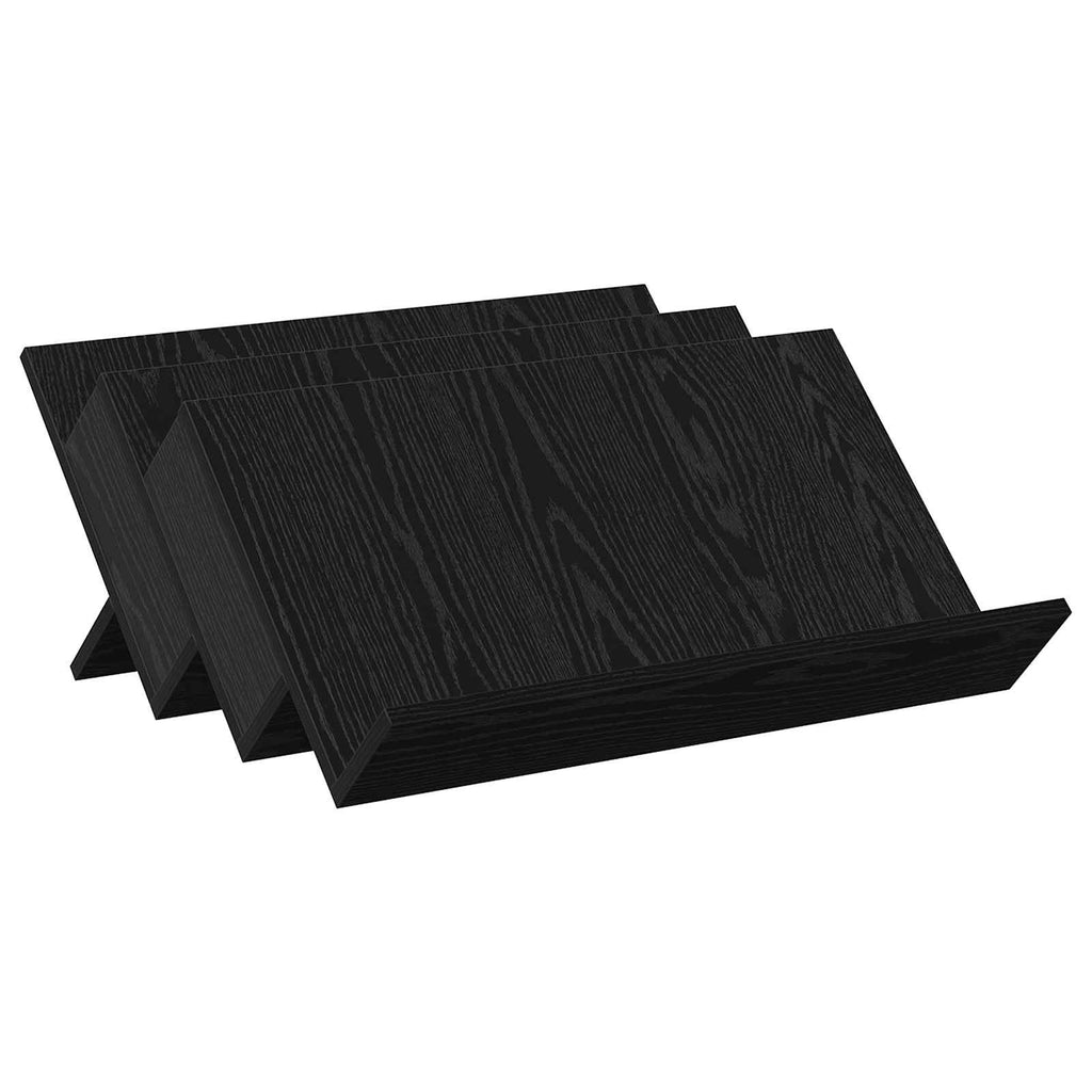vidaXL Regał na gazety z półką Czarny Dąb 65 x 53 x 28,5 cm