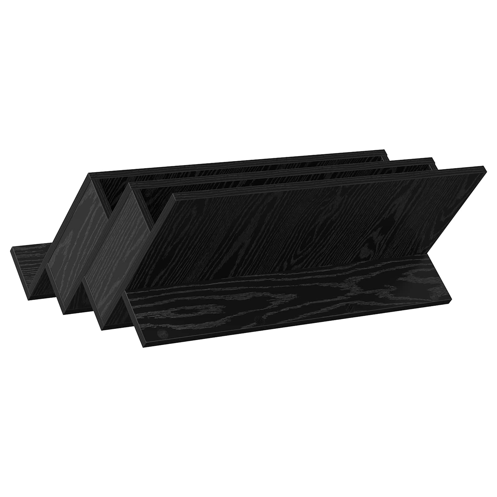 vidaXL Regał na gazety z półką Czarny Dąb 65 x 53 x 28,5 cm