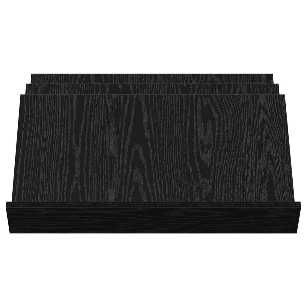 vidaXL Regał na gazety z półką Czarny Dąb 65 x 53 x 28,5 cm