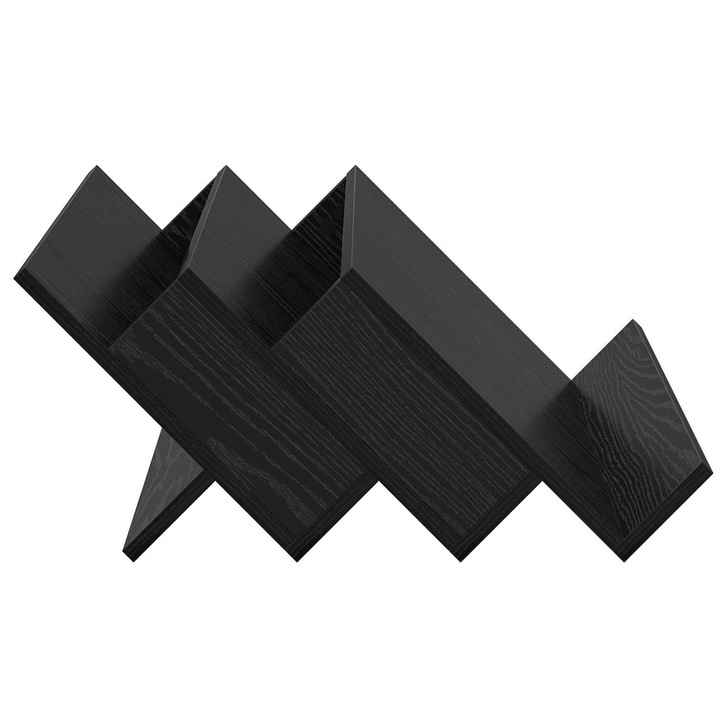 vidaXL Regał na gazety z półką Czarny Dąb 65 x 53 x 28,5 cm