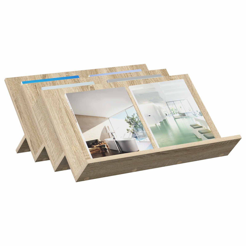 vidaXL Regał na gazety z półką Dąb Sonoma 65 x 53 x 28,5 cm