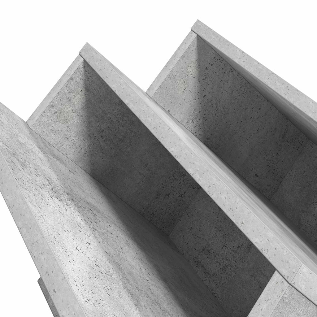 vidaXL Regał na gazety z półką Szary beton 65 x 53 x 28,5 cm