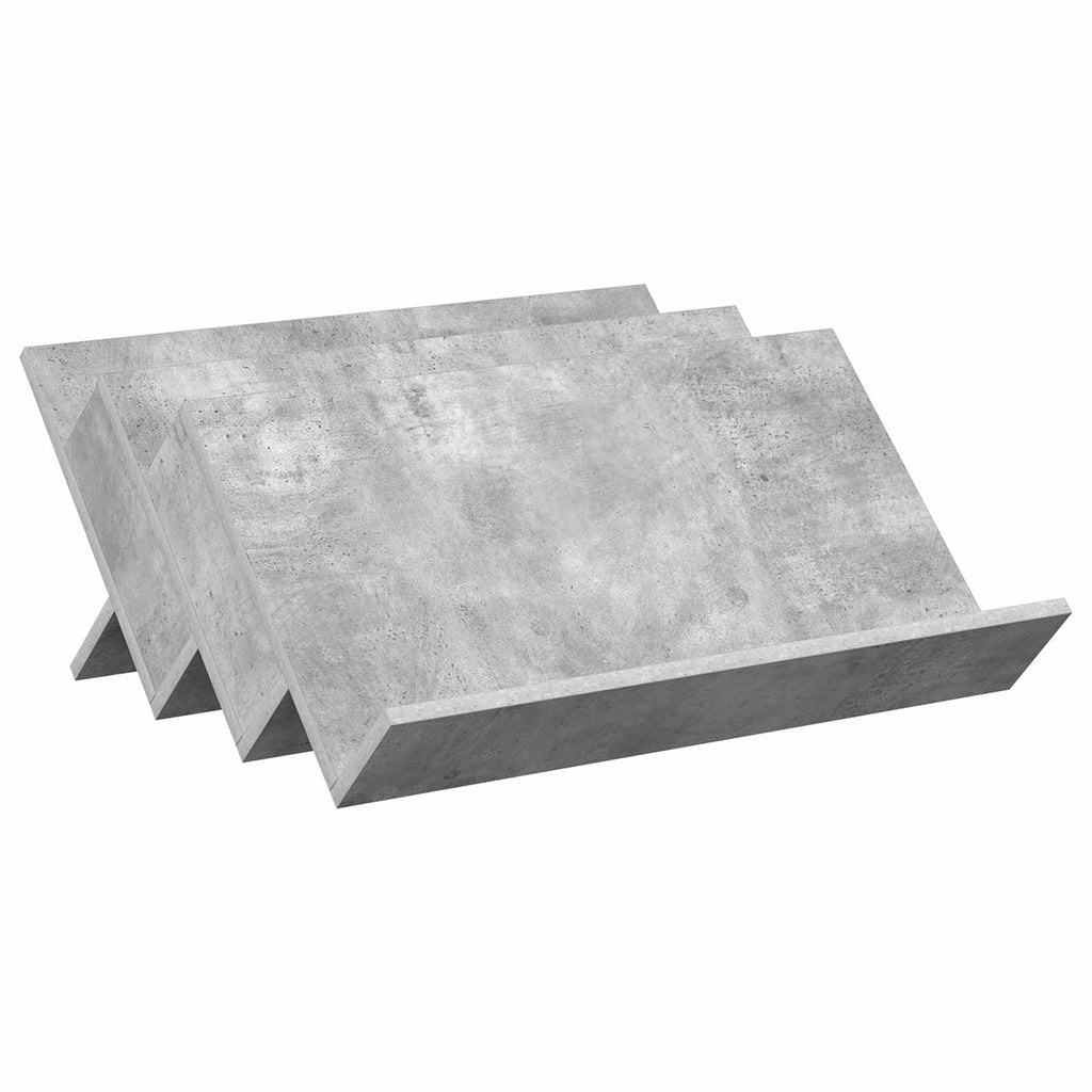 vidaXL Regał na gazety z półką Szary beton 65 x 53 x 28,5 cm