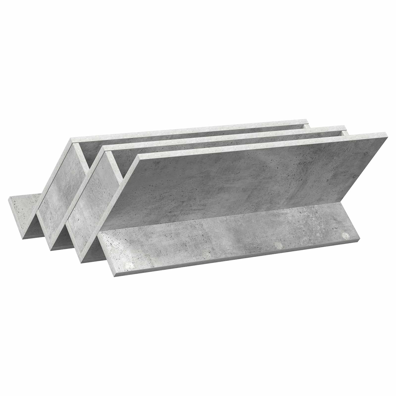 vidaXL Regał na gazety z półką Szary beton 65 x 53 x 28,5 cm