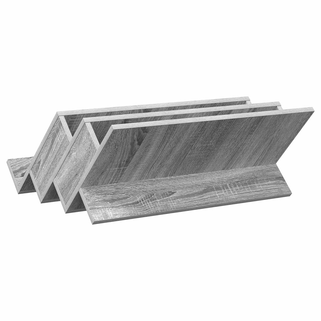 vidaXL Regał na gazety z półką Szary Sonoma 65 x 53 x 28,5 cm