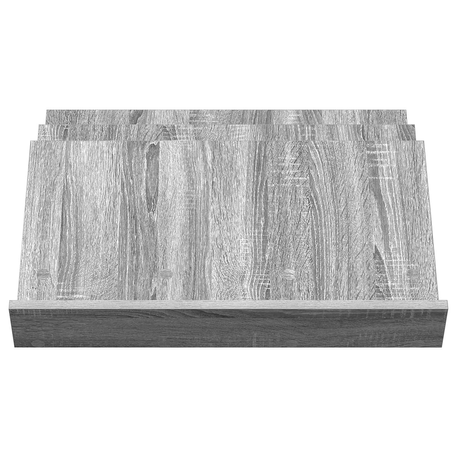 vidaXL Regał na gazety z półką Szary Sonoma 65 x 53 x 28,5 cm