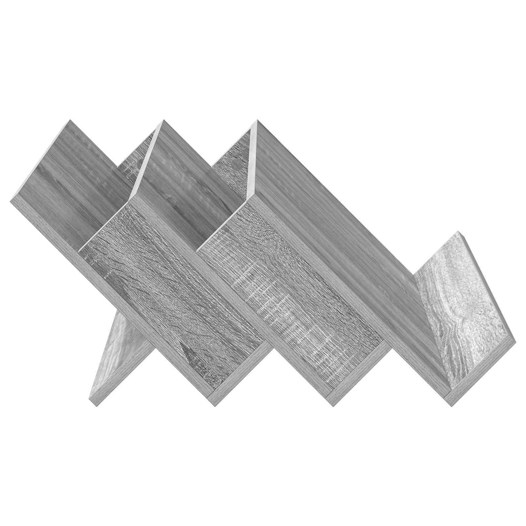 vidaXL Regał na gazety z półką Szary Sonoma 65 x 53 x 28,5 cm