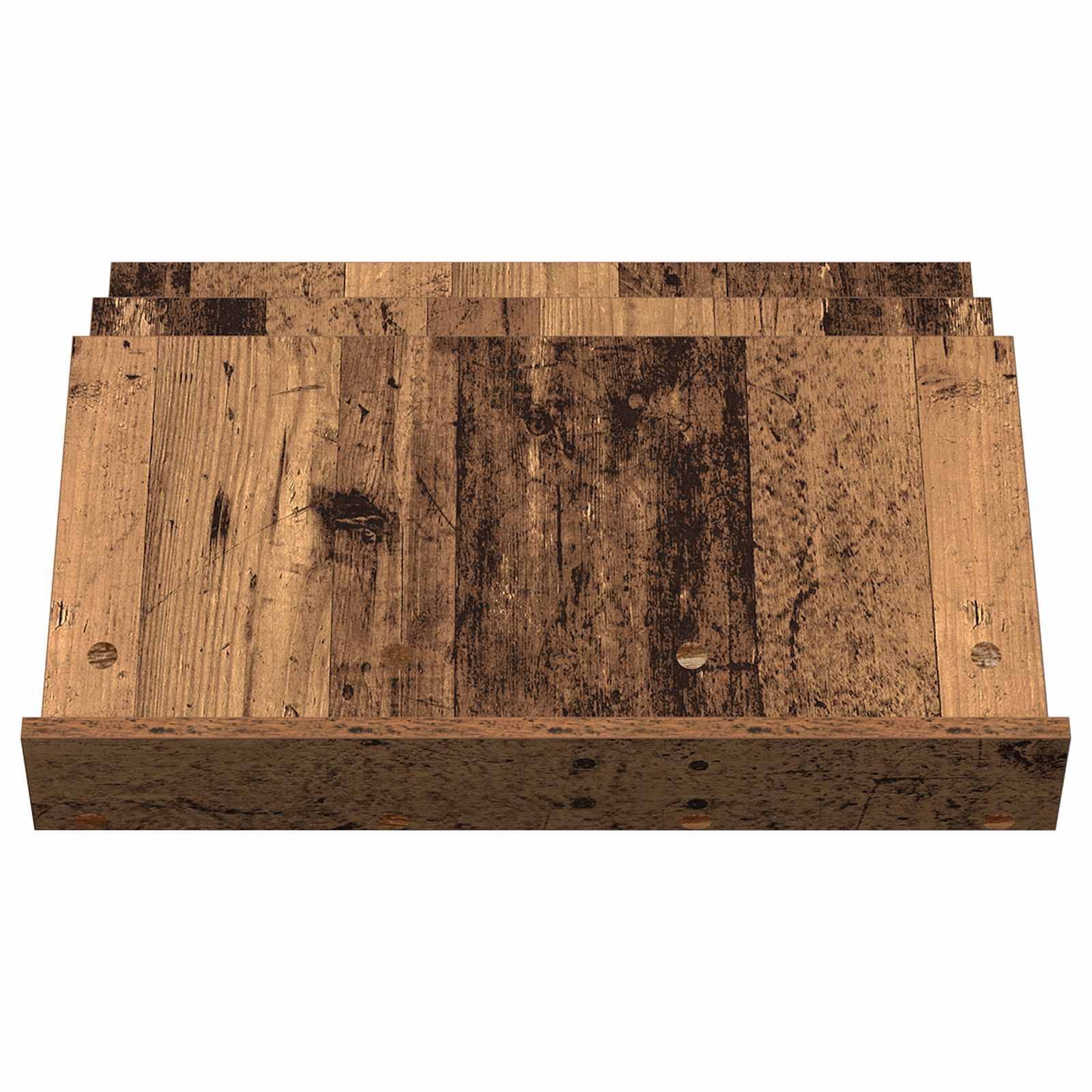 vidaXL Regał na gazety z półką Stare drewno 65 x 53 x 28,5 cm
