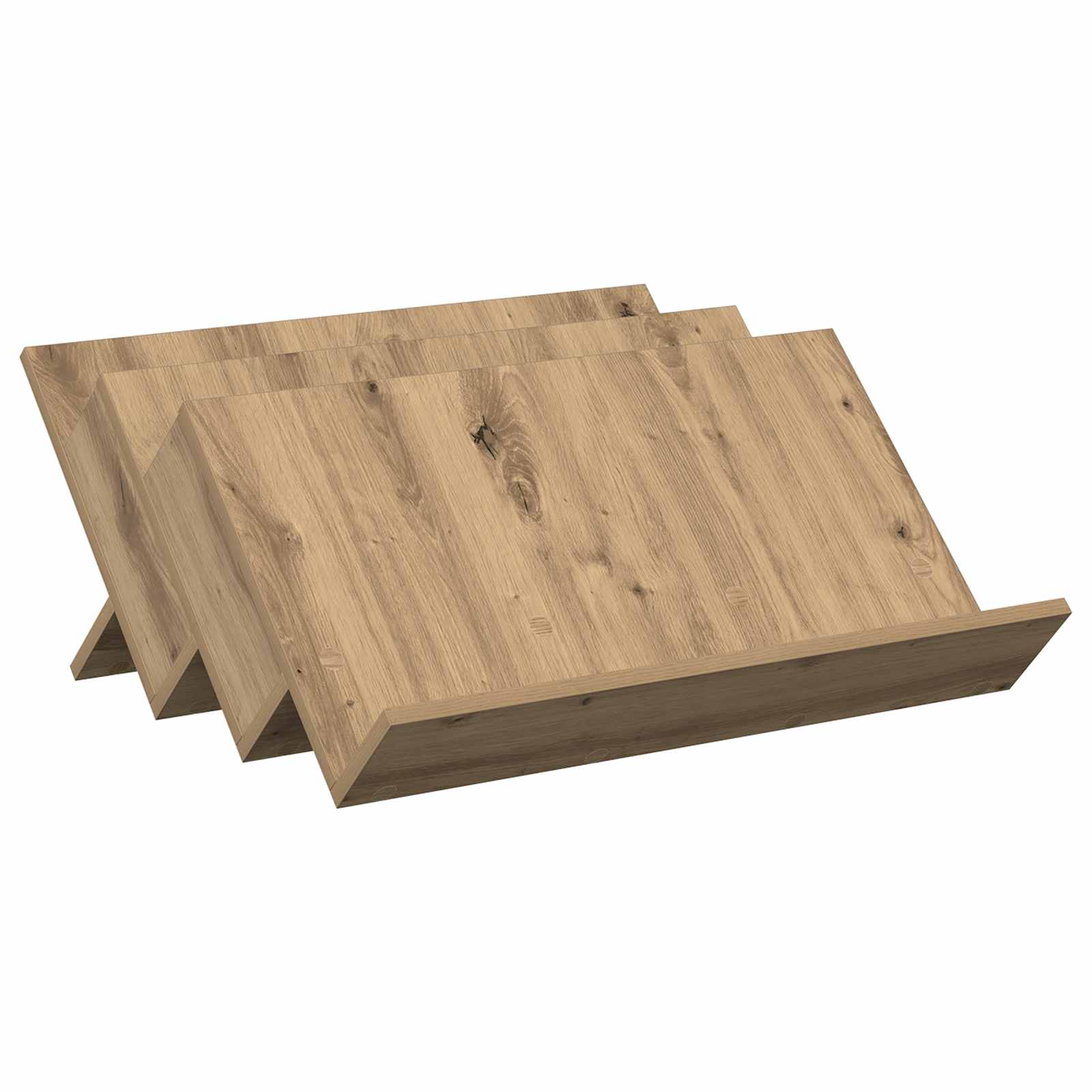 vidaXL Regał na gazety z półką Dąb rzemieślniczy 65 x 53 x 28,5 cm