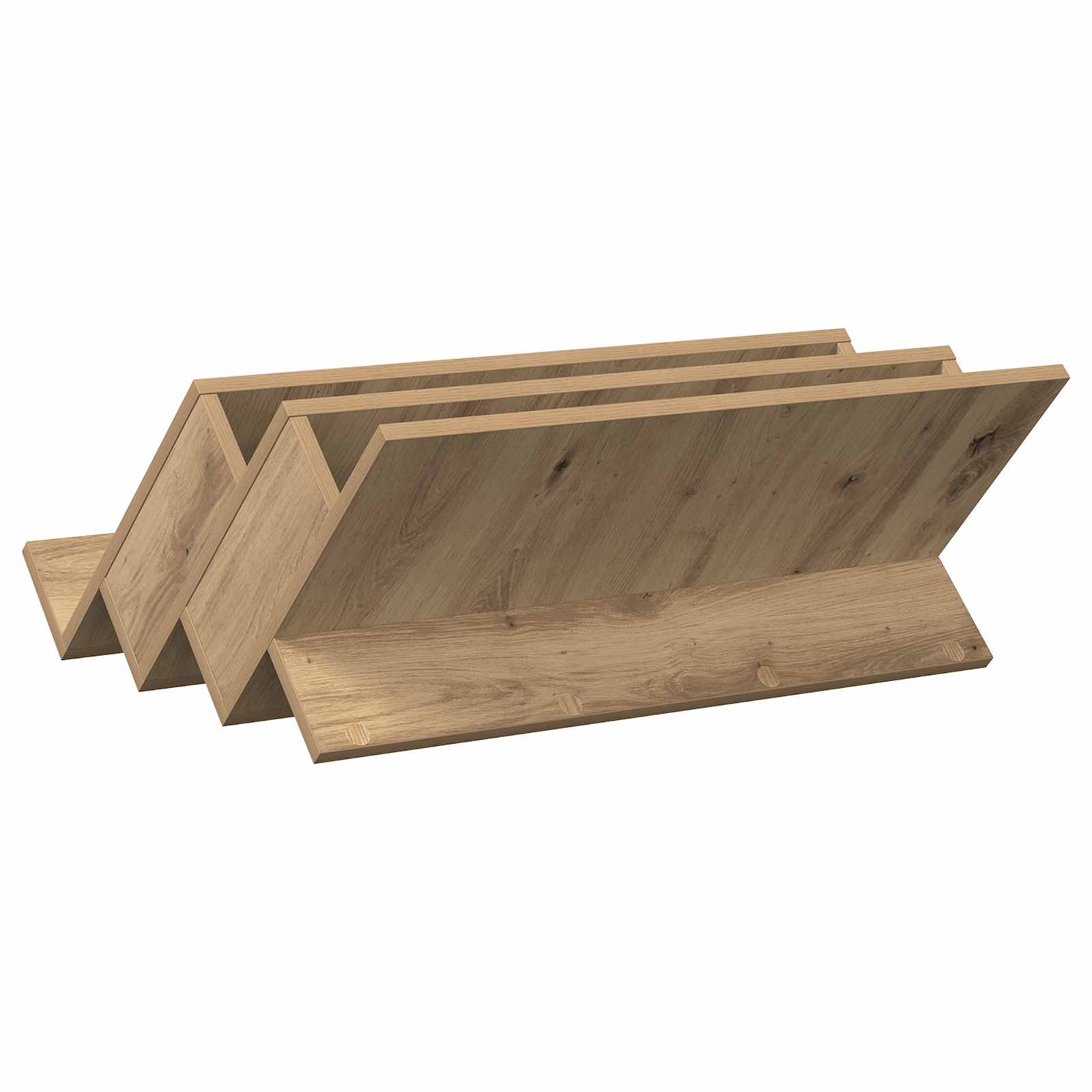 vidaXL Regał na gazety z półką Dąb rzemieślniczy 65 x 53 x 28,5 cm