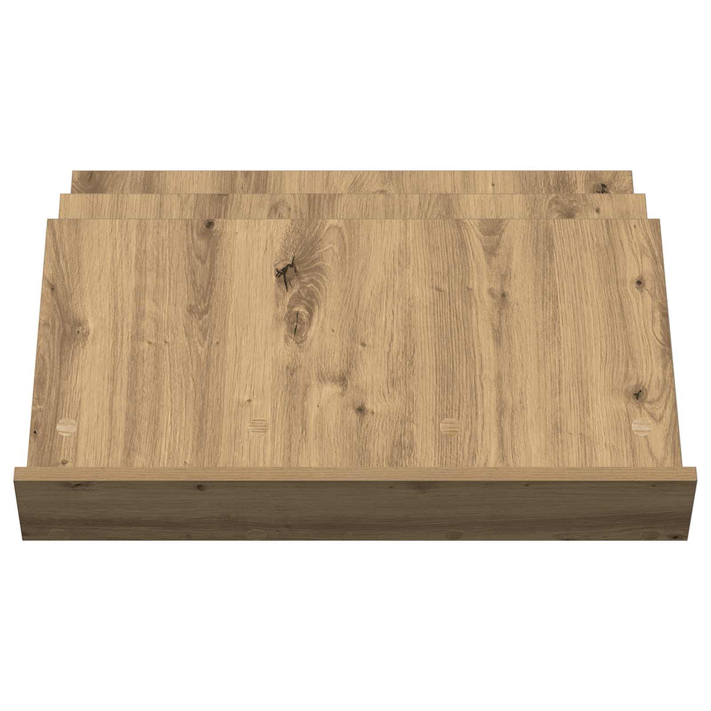 vidaXL Regał na gazety z półką Dąb rzemieślniczy 65 x 53 x 28,5 cm