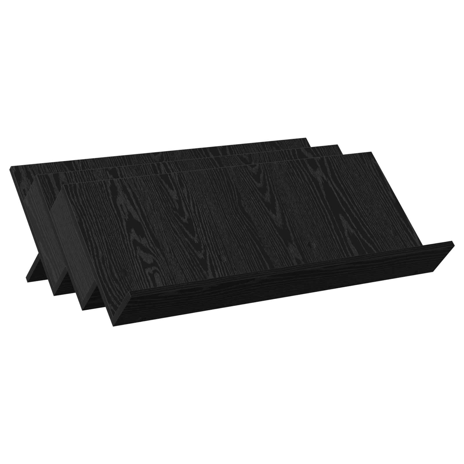 vidaXL Regał na gazety z półką Czarny Dąb 90 x 53 x 28,5 cm