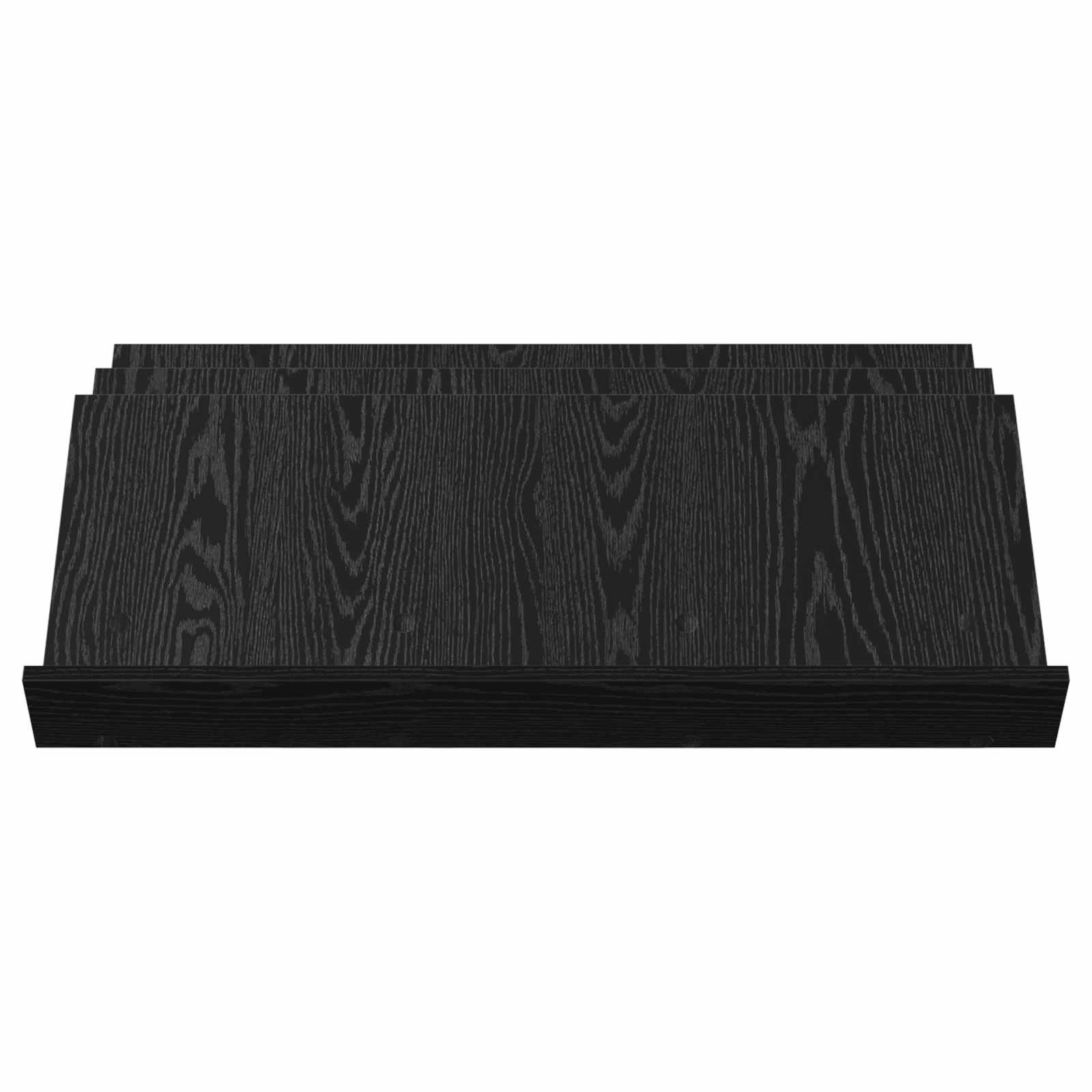 vidaXL Regał na gazety z półką Czarny Dąb 90 x 53 x 28,5 cm