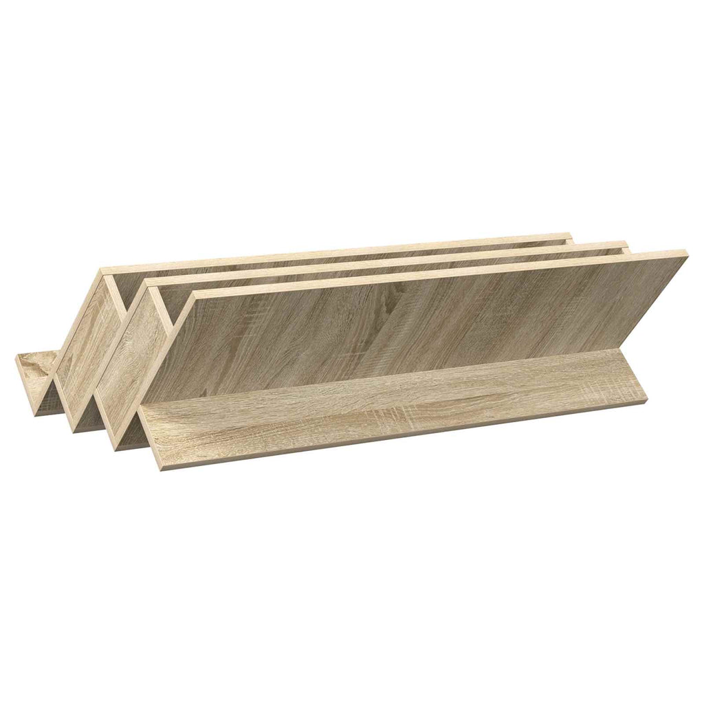 vidaXL Regał na gazety z półką Dąb Sonoma 90 x 53 x 28,5 cm
