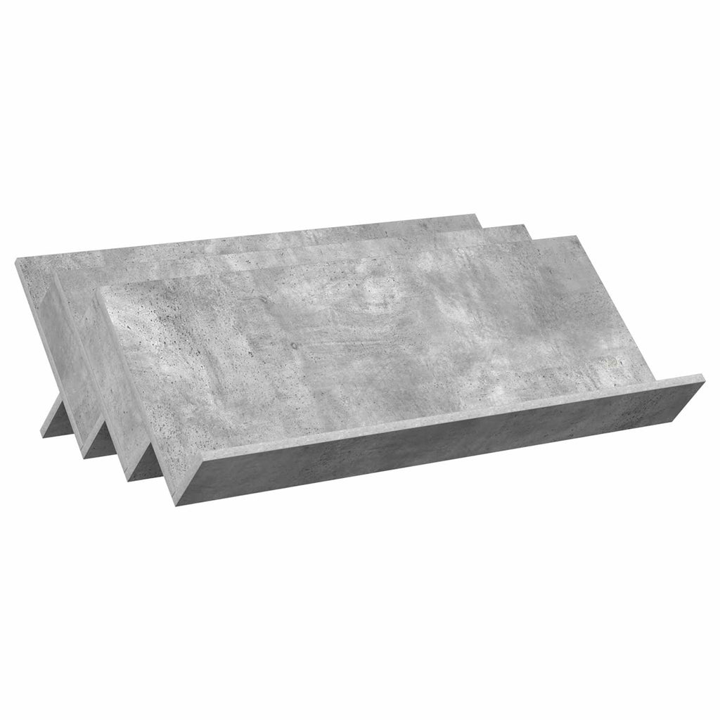 vidaXL Regał na gazety z półką Szary beton 90 x 53 x 28,5 cm