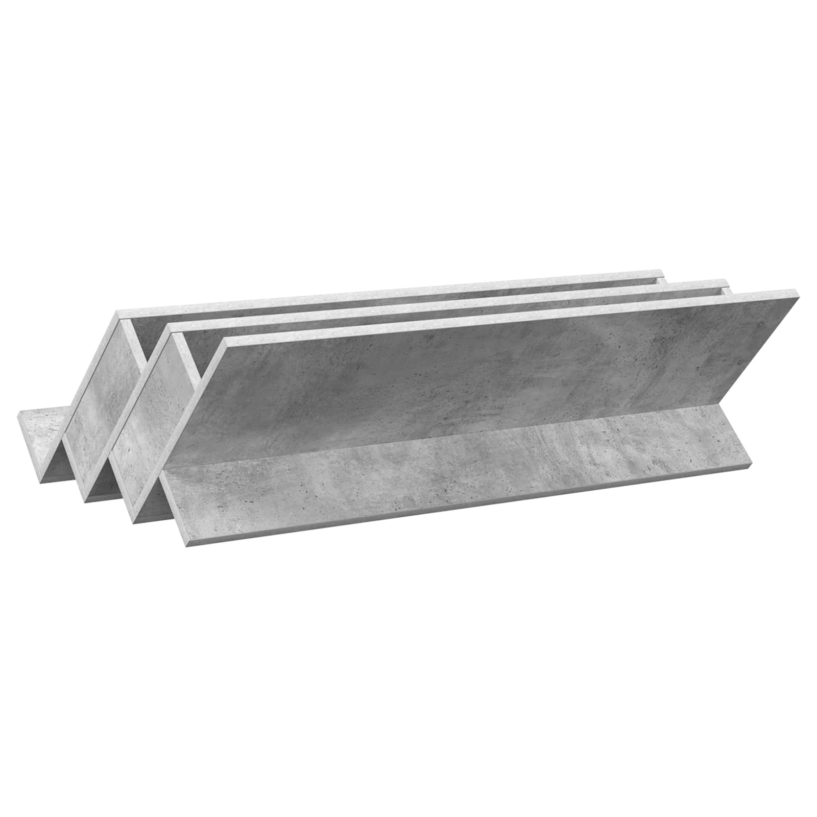 vidaXL Regał na gazety z półką Szary beton 90 x 53 x 28,5 cm