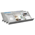 vidaXL Regał na gazety z półką Szary beton 90 x 53 x 28,5 cm