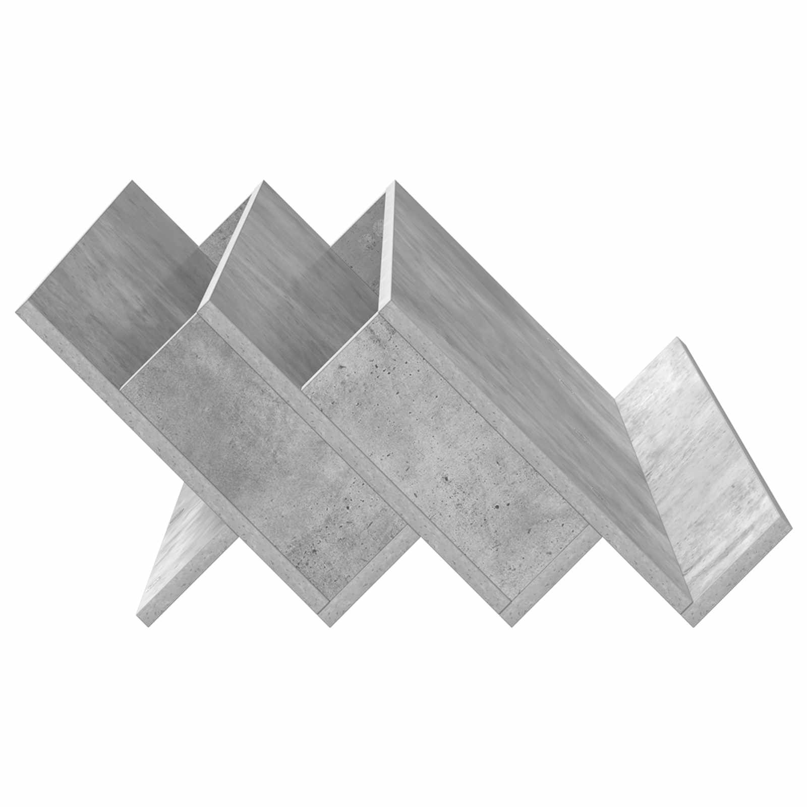 vidaXL Regał na gazety z półką Szary beton 90 x 53 x 28,5 cm