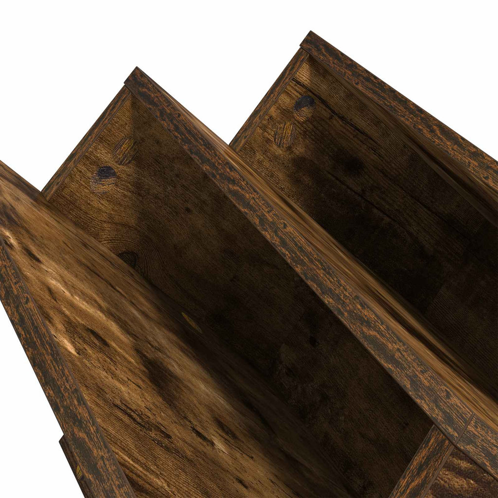 vidaXL Regał na gazety z półką Dąb wędzony 90 x 53 x 28,5 cm