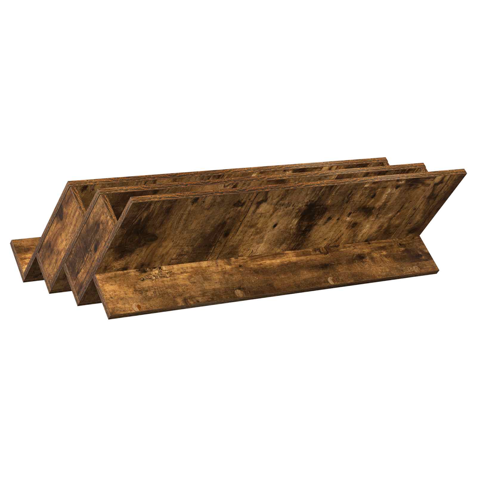 vidaXL Regał na gazety z półką Dąb wędzony 90 x 53 x 28,5 cm