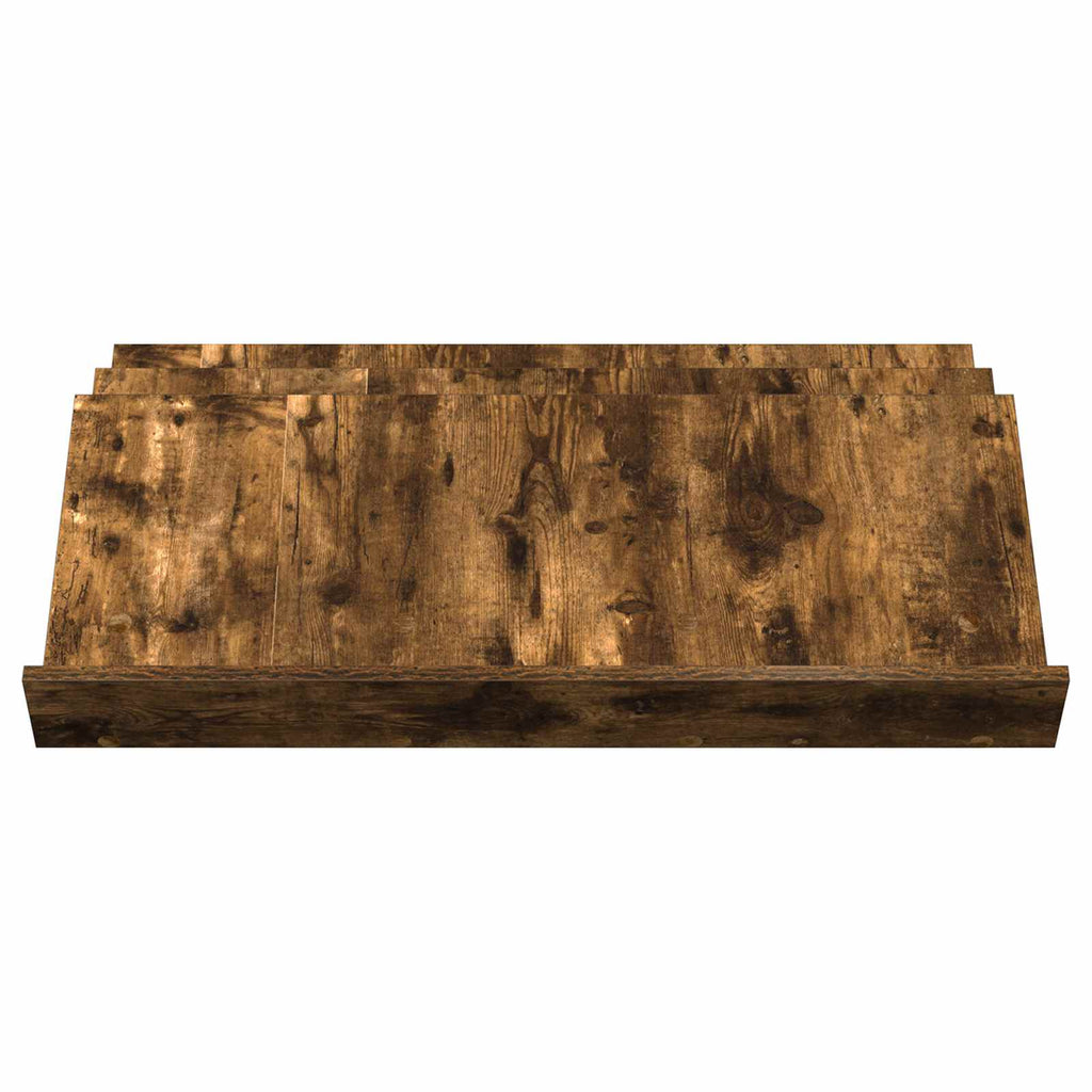 vidaXL Regał na gazety z półką Dąb wędzony 90 x 53 x 28,5 cm