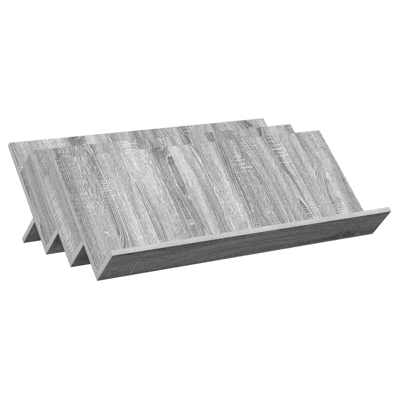 vidaXL Regał na gazety z półką Szary Sonoma 90 x 53 x 28,5 cm