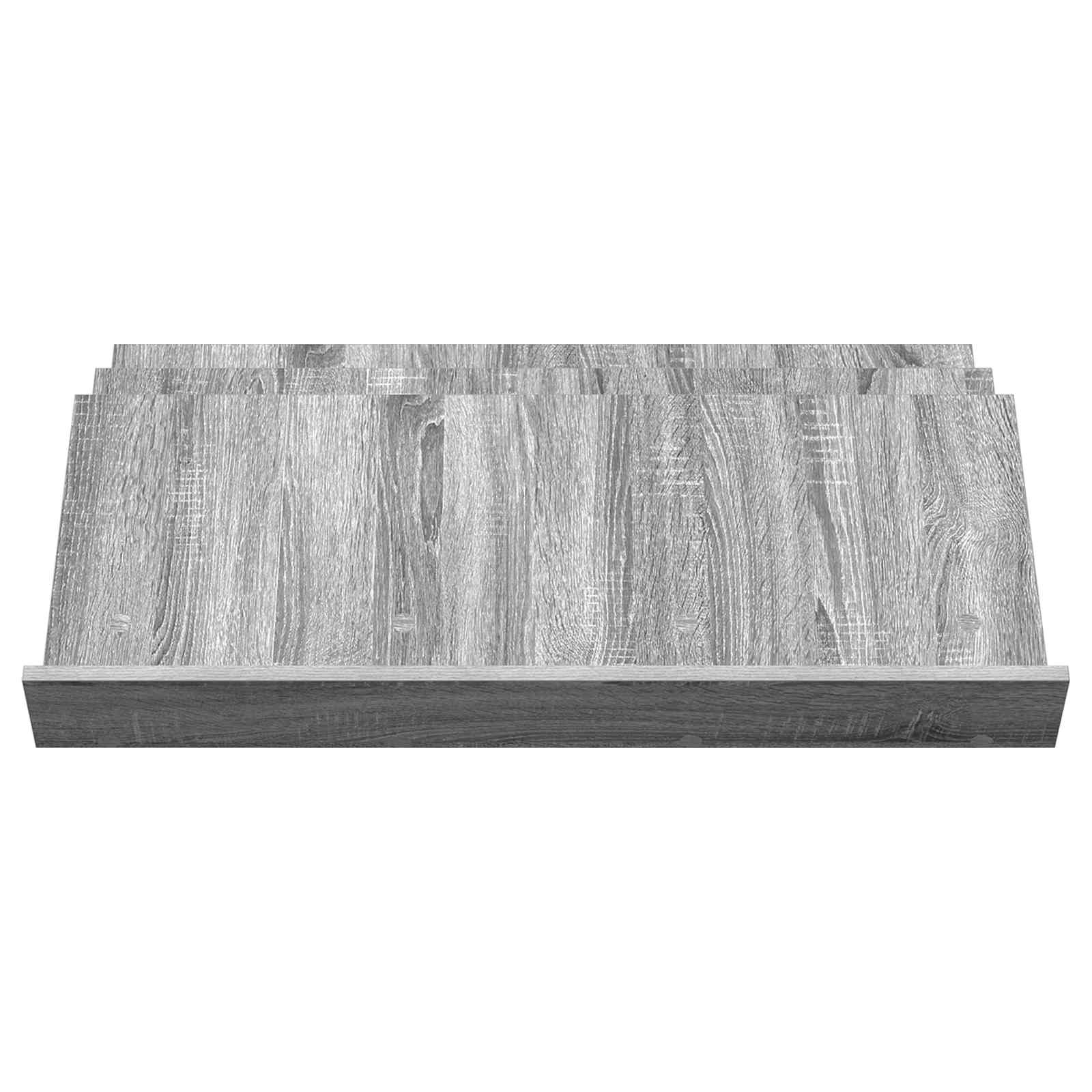 vidaXL Regał na gazety z półką Szary Sonoma 90 x 53 x 28,5 cm