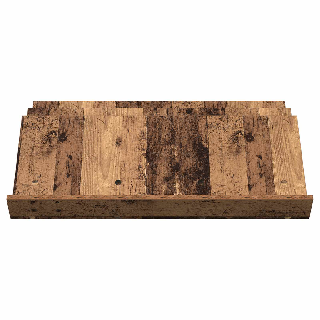 vidaXL Regał na gazety z półką Stare drewno 90 x 53 x 28,5 cm